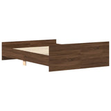 Bed Frame without Mattress Brown Oak 135x190 cm Double 3203795
