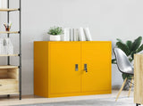 Storage Cabinet Mustard Yellow 90 x 40 x 90 cm Steel 891643