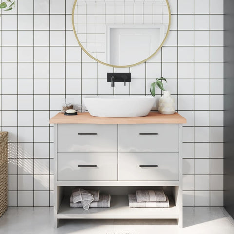 Bathroom Countertop 100x40x cm Untreated Solid Wood 3156033