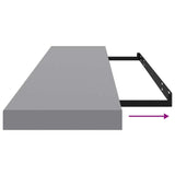 Floating Wall Shelves 4 pcs Grey 120x23.5x3.8 cm MDF 323864