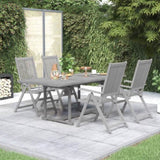 Garden Dining Set Grey Solid Acacia wood Extendable Extendable 3079647