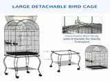 1.53 Bird Cage, Pet Viary, Feeding Stand, with Wheels, Perch T3398P349802