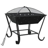 Fire Pit with Poker 50 cm XXL Steel 360065