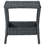 Garden Table Dark Grey 45x45x46.5 cm Poly Rattan 313306