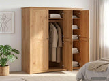 Wardrobe PANAMA Honey 131.5 x 50 x 185 cm Solid Pine Wood 42042133