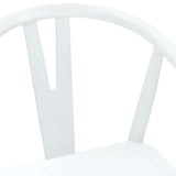 Dining Chair 2 pcs White and White Solid Rubber Wood 42020408