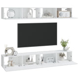 Wall TV Cabinets 4 pcs White 100x30x30 cm 3114190