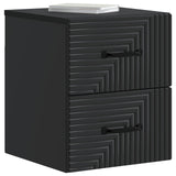 Wall-Mounted Bedside Cabinet 2 pcs Black 34.5 x 33 x 40 cm 898638
