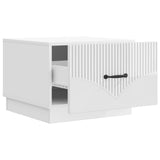Coffee Table High Gloss White 49 x 50 x 37 cm Engineered Wood 895429