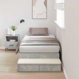 Storage Bed Frame with Door Concrete Grey 236.5 x 90 x 31.5 cm 3335608