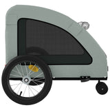 Pet Bike Trailer Grey Oxford Fabric and Iron 93979
