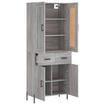 Highboard Grey Sonoma 69.5x34x180 cm Engineered Wood 3199887