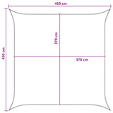 Sunshade Sail Anthracite and White 4.5 x 4.5 m HDPE 42032753
