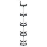 Door Organiser with 5 Shelves 52x20x135 cm Aluminium 154597