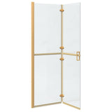 Walk-In Shower Wall Folding Gold 120 x 6.5 x 190 cm 42017974