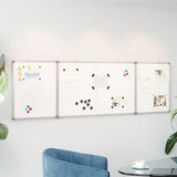 Magnetic Whiteboard Foldable 160x50x1.7 cm Aluminium 4005366
