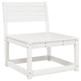 Garden Sofa White Solid Wood Pine 844670