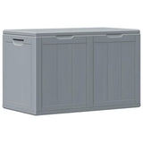Garden Storage Box 180L Grey PP Wood Look 151234