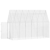 Rabbit Cage Silver 300 x 100 x 210 cm Galvanised Steel 42019242