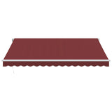 Manual Retractable Awning with LED Burgundy 400x350 cm 3214983