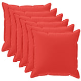 Cushion with Pillow HOUTEN 6 pcs Red Polyester 934850
