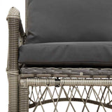 Garden Chair with Cushion Grey 73 x 61 x 77 cm Poly Rattan 42006219