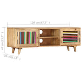TV Cabinet 120x30x40 cm Solid Mango Wood 249864