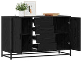 Sideboard Black Oak 92 x 35 x 76 cm Engineered Wood 3439157