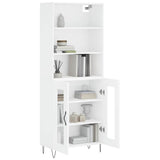 Highboard White 69.5x34x180 cm Engineered Wood 3189309