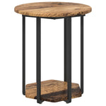 ZNTS Side Table Set of 2 - Old Wood and Metal 869718
