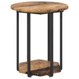 ZNTS Side Table Set of 2 - Old Wood and Metal 869718