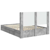 Bed Frame with Storage and Headboard Concrete Grey 150 x 200 cm 3414016