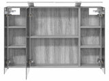Bathroom Mirror Cabinet with Door Grey Sonoma 80 x 14.5 x 70 cm 889116