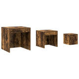 Nesting Tables 3 pcs Smoked Oak Engineered Wood 815225