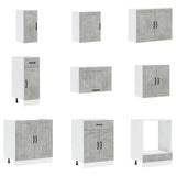 14 Piece Kitchen Cabinet Set Lucca Concrete Grey Engineered Wood 3314985