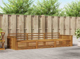 Outdoor Sofa Set 3 pcs Natural Solid Acacia Wood 3372934