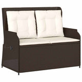 Garden Bench Brown Poly Rattan 3394459