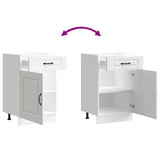 Kitchen Base Cabinet Kalmar White Engineered Wood 853477