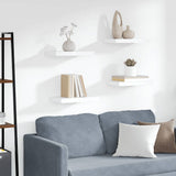 Floating Wall Shelves 4 pcs White 40x23x3.8 cm MDF 323807
