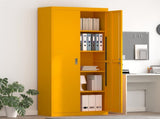 Storage Cabinet Mustard Yellow 90 x 40 x 200 cm Steel 3406175