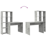 Desk Concrete Grey 138.5 x 55 x 143 cm Engineered Wood 3337252
