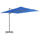 Cantilever Garden Parasol with Steel Pole Azure Blue 250x250 cm 46991