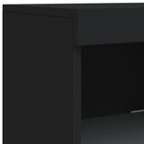 Sideboard Black Engineered wood, glass Large Sideboard 3209171