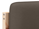 Upholstered Headboard Brown and Taupe 160 cm Solid Pine Wood 880116