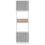 Microwave Cabinet "Lyon" Grey Sonoma 60x57x207 cm Engineered Wood 815604