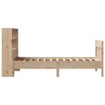 ZNTS Bed Frame without Mattress 75x190 cm Small Single Solid Wood Pine 3323245
