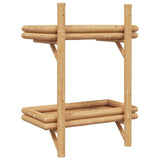 ZNTS Wall Shelf 2-Tier 45x26x60 cm Bamboo 4106587
