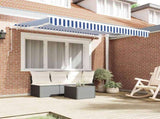 Awning Canopy Replacement for 2.5x2 m Blue & White Stripe 42000372
