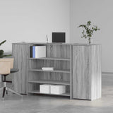 Reception Desk Grey Sonoma 180x50x103.5 cm Engineered Wood 3324174