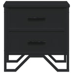 ZNTS Bedside Cabinets 2 pcs Black 40x30x40 cm Engineered Wood 848515